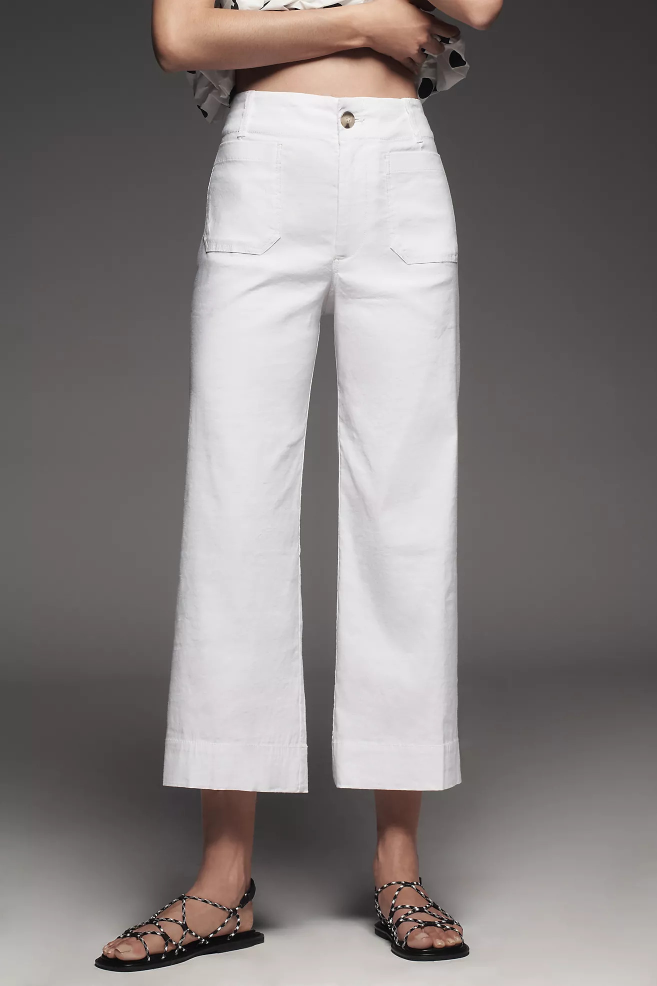 The Colette Cropped Wide-Leg Pants by Maeve: Magic Fabric Edition | Anthropologie (US)