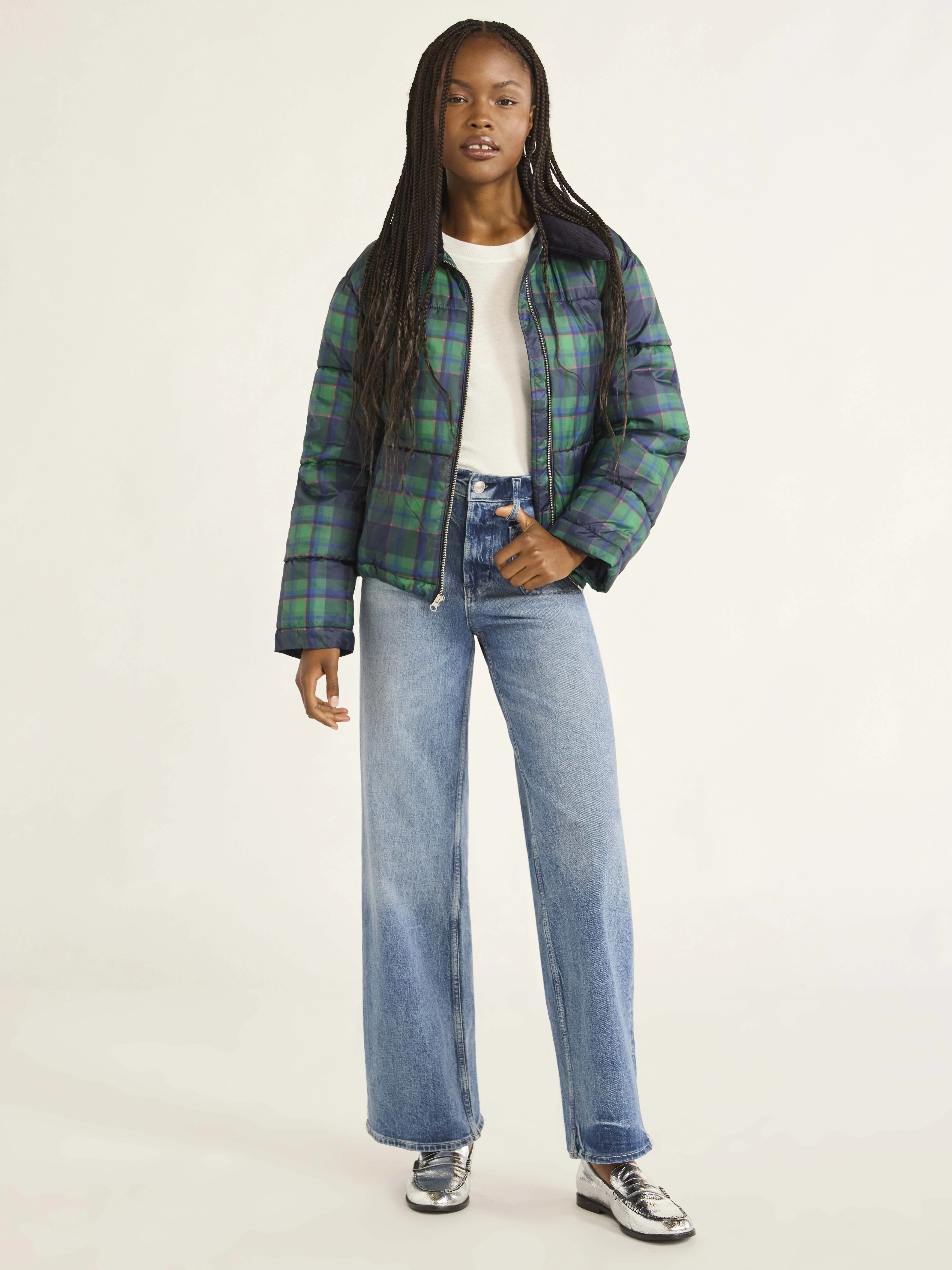 Free Assembly Women's and Women's Plus Short Puffer Jacket, Sizes XS-4X | Walmart (US)