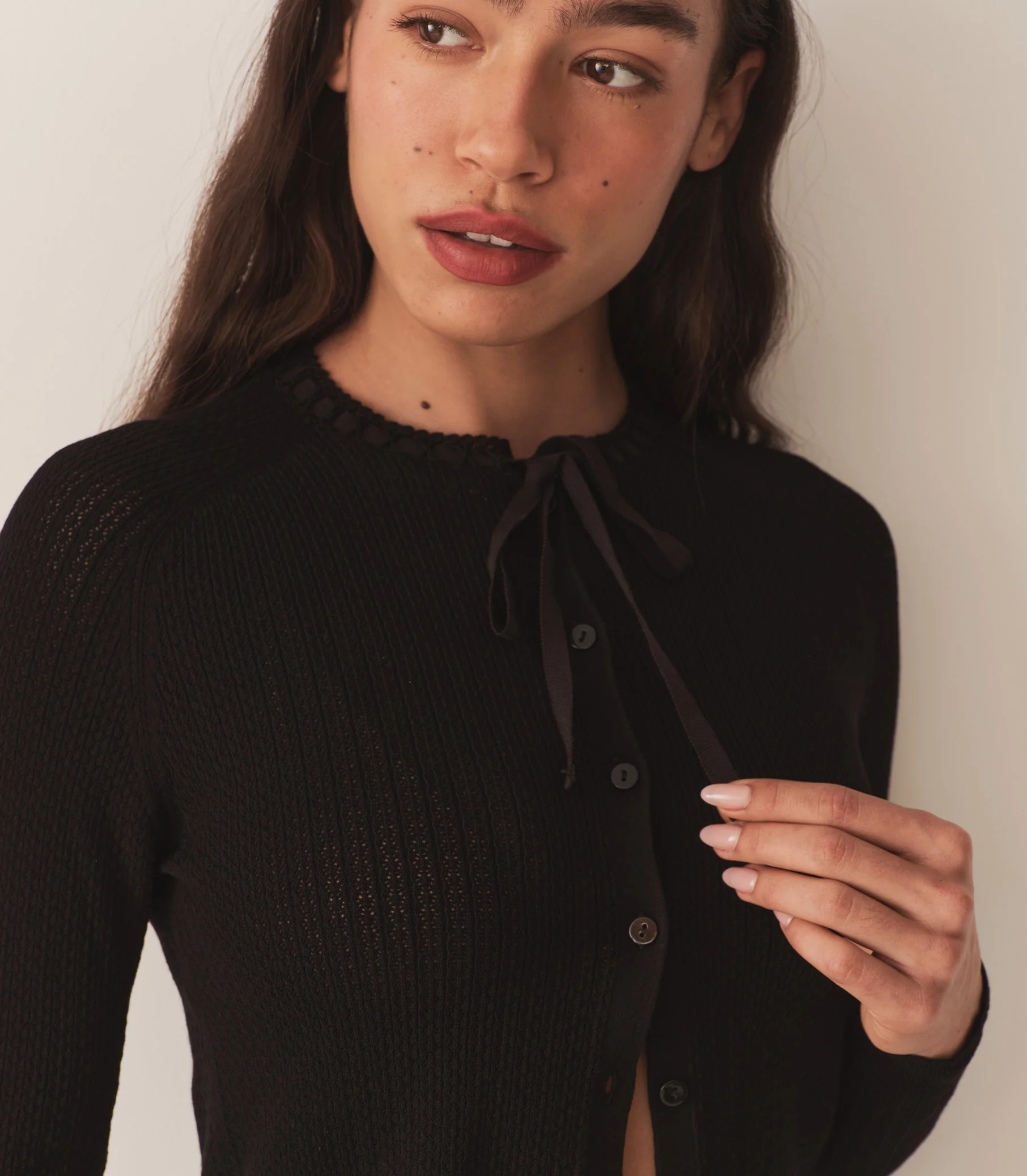 Rosaline Cardigan - Black | DÔEN | DOEN