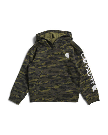 Boys Camo Print Pull Over Hoodie | TJ Maxx