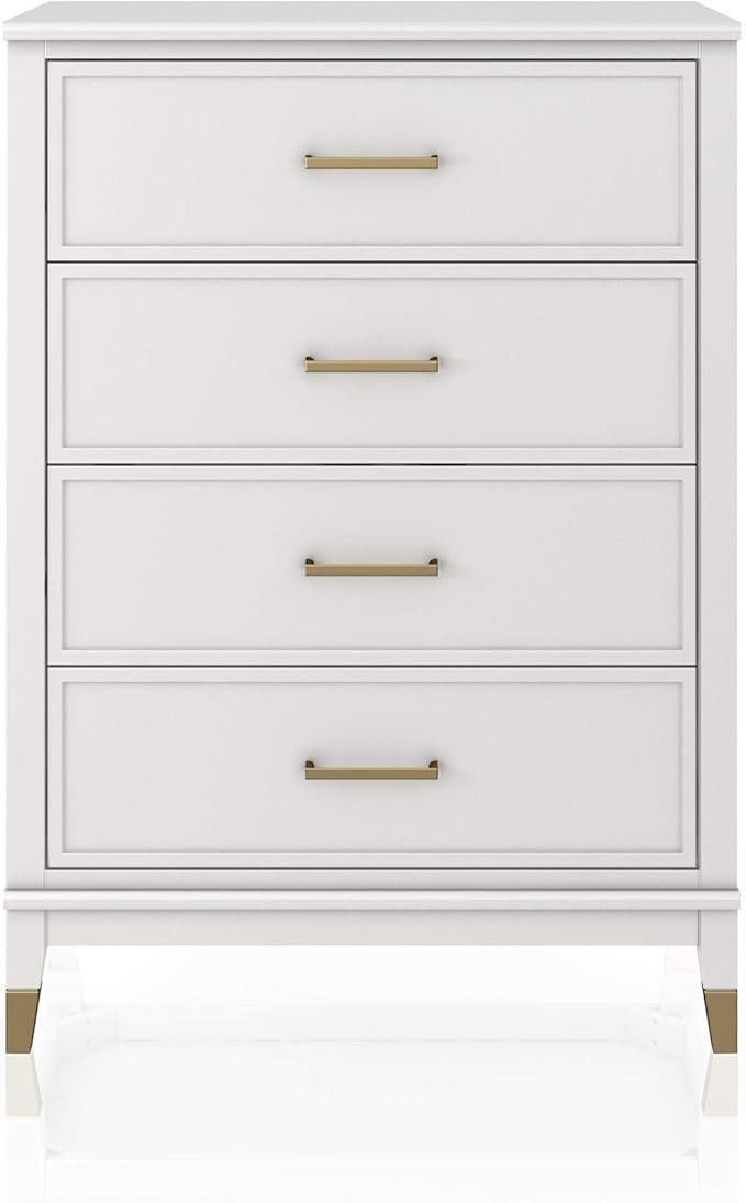 COSMOLiving by COSMOPOLITAN Westerleigh 4 Drawer Dresser, White | Amazon (US)