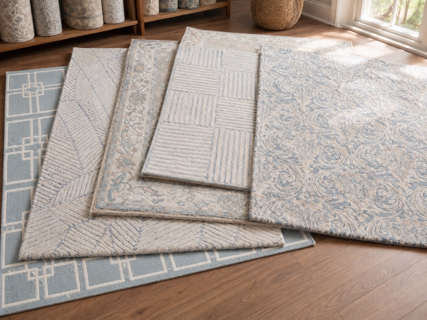 Soft blues, creamy neutrals, subtle pattern, and texture — basically my favorite kind of area rug lineup.

I pulled together a mix of area rugs from Lowe’s, Target, and Wayfair that all have that calm, collected, designer look without feeling too precious. These are the kinds of rugs I’d use to soften a room, layer in a little pattern, and bring in color without overwhelming the space.

Perfect for living rooms, bedrooms, entries, or anywhere your floors need a little charm.

All rugs linked below!
 #LTKStyleTip #HomeDecorFinds #DesignerLooksForLess

#LTKHome