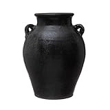 Creative Co-Op Found Decorative Clay Jar, Black, 12'' | Amazon (US)