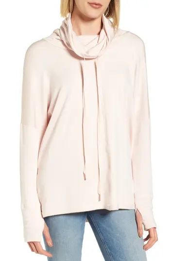 Women's Caslon Off-Duty Funnel Neck Sweatshirt, Size X-Small - Pink | Nordstrom