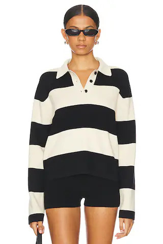 Lovers and Friends Parvati Stripe Sweater in Black & Beige from Revolve.com | Revolve Clothing (Global)