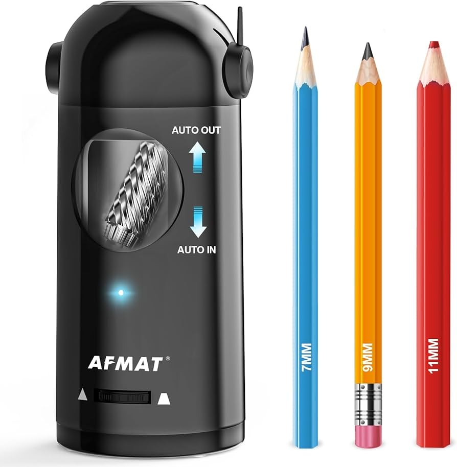 AFMAT Electric Pencil Sharpener, Fully Automatic Pencil Sharpener for Colored Pencils 7-11.5mm, A... | Amazon (US)