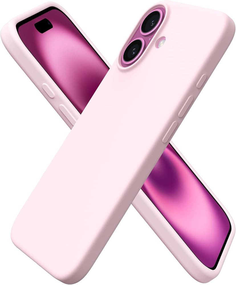 ORNARTO for iPhone 16 Case 6.1", Slim Liquid Silicone,Chalk Pink | Amazon (US)