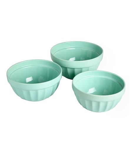 3 pc 4 Qt, 2.8 Qt, 2.1 Qt Bowl Set - Martha Blue - Solid Color - Stoneware | Zulily