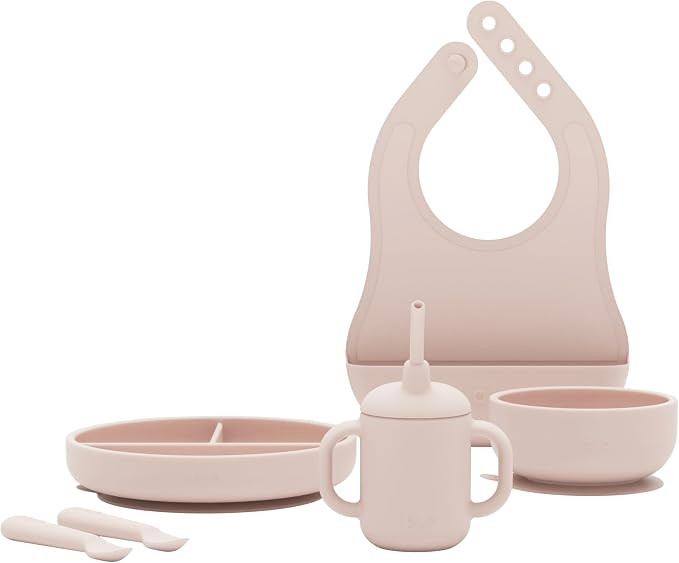 Lalo First Bites Silicone Baby Feeding Set - Baby Led Weaning Supplies - Non-Toxic Silicone - Inc... | Amazon (US)