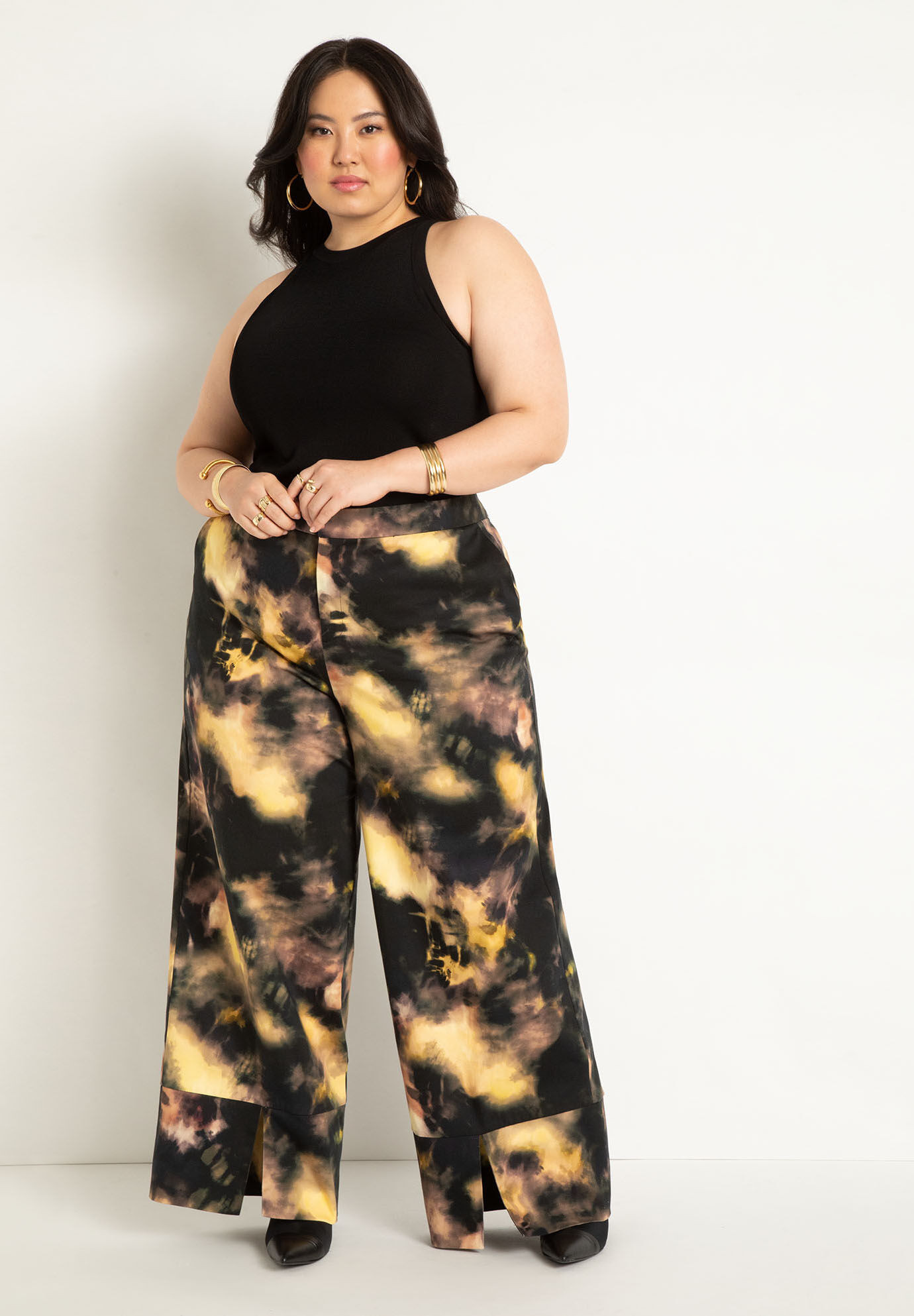 Printed Wide Leg Pant | Eloquii