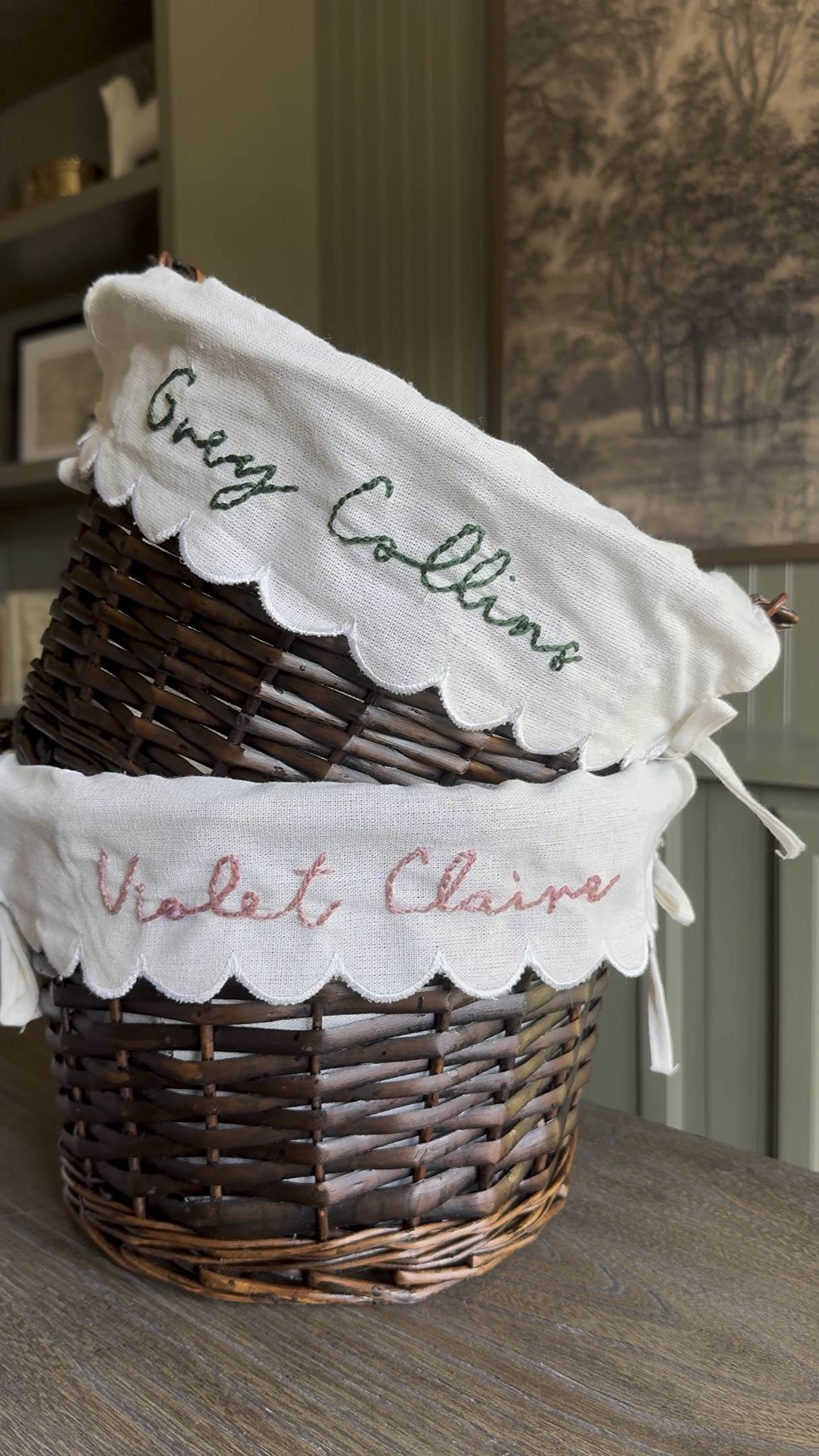 Hand embroidered personalized scalloped Walmart Easter baskets 

#LTKWatchNow #LTKKids #LTKSeasonal