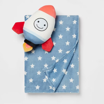 Rocket Buddy Kids' Throw Pillow and Blanket Set - Pillowfort™ | Target