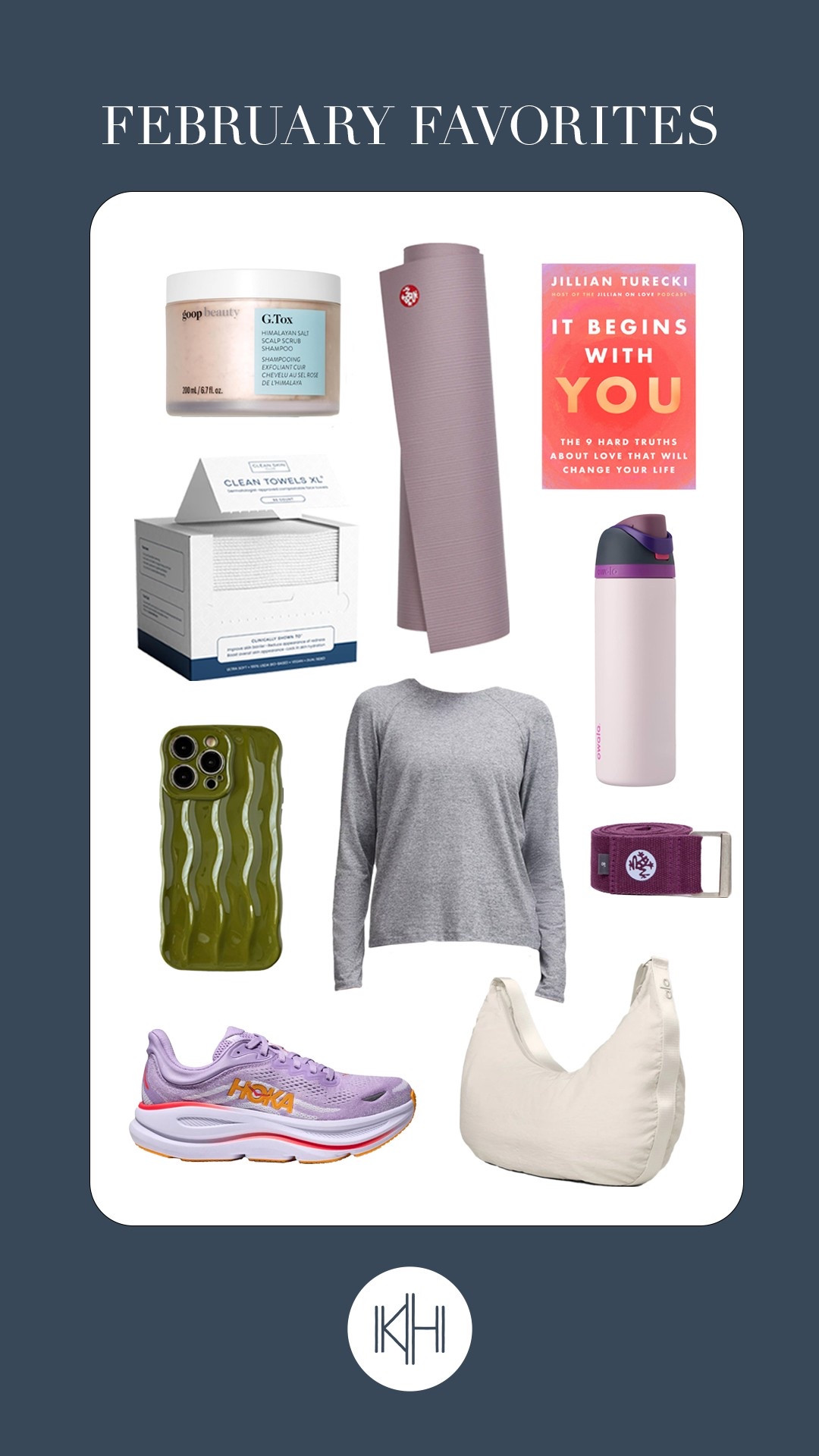Here’s a roundup of my favorite / most used products in February! 🩷

1. Goop Beauty Scalp Scrub Shampoo (use this once a week to remove buildup)
2. Yoga mat - Great for stretches, workouts and of course, Yoga
3. February’s book I read
4. Towels to wash your face
5. Finally found a new L/S workout top and it’s my favorite
6. Owala Waterbottle - my FAV
7. New Phone case
8. Yoga Stretching Band
9. Hoka Bondi9 Walking Shoes
10. Gym Bag

#LTKMostLoved

#LTKActive #LTKFindsUnder100
