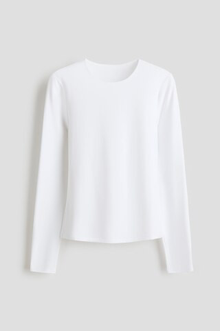 H & M - Warming Slim Fit Long-sleeved top - White | H&M (UK, MY, IN, SG, PH, TW, HK)