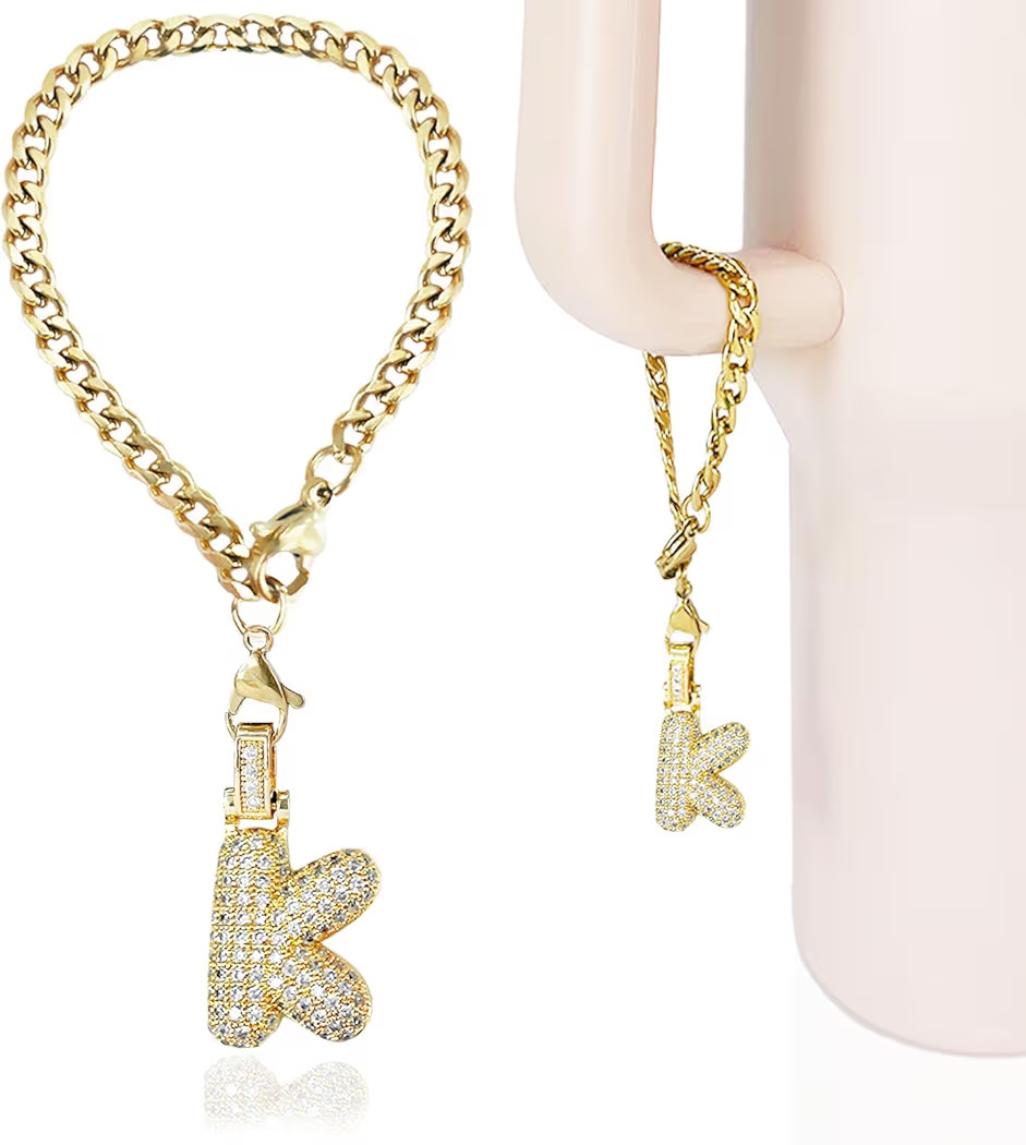 Cup Charms for Stanley Handle- Bubble Letter Charms Accessories for Stanley 40 Oz Tumblers Cute F... | Amazon (US)