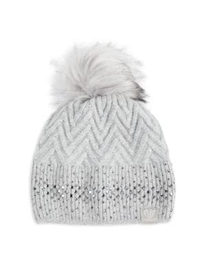 Faux Fur Trim Wool & Cashmere Beanie | Saks Fifth Avenue OFF 5TH