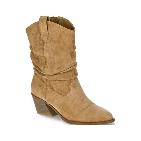 Time and Tru Women's Western Slouch Boots | Walmart (US)
