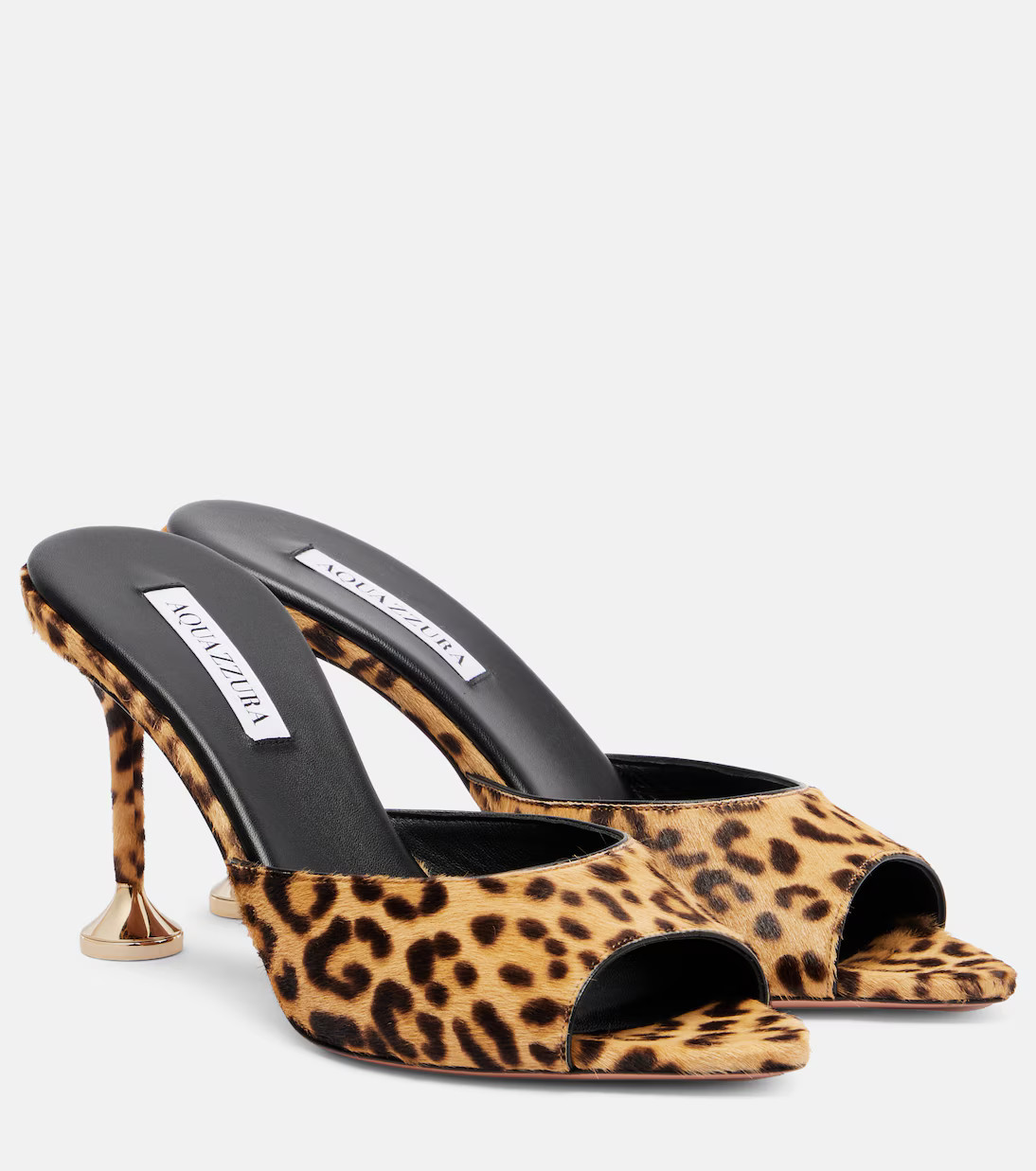 Bisous 85 leopard-print calf hair mules | Mytheresa (INTL)