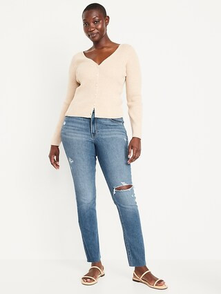 High-Waisted Wow Straight Ankle Jeans | Old Navy (US)