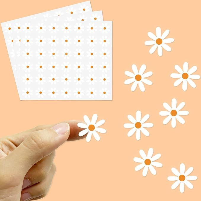 Spring Decorations Mini Daisy Flower Stickers 126PCS Daisy Party Supplies Favors for Easter Sprin... | Amazon (US)