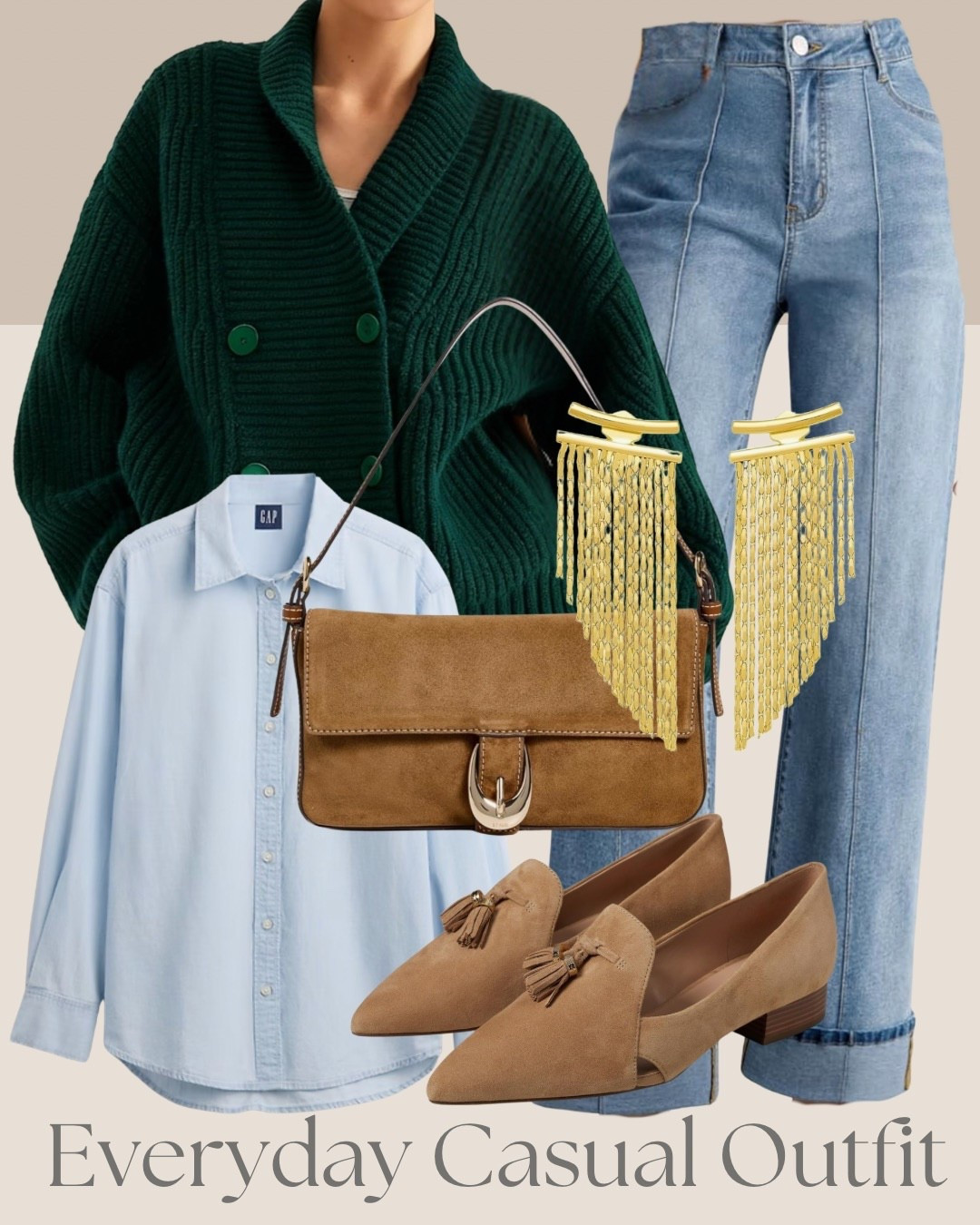 Everyday casual outfit with classic layers that always work. A cardigan, button-down, and jeans is an easy go-to combo.
#LTKstyle #EverydayCasual #ClassicOutfit #LTKunder100 #WearOnRepeat

#LTKootd #LTKOver40 #LTKSeasonal