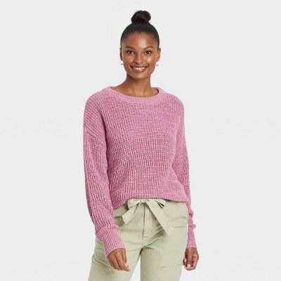Women's Crewneck Textured Pullover Sweater - Universal Thread™ | Target