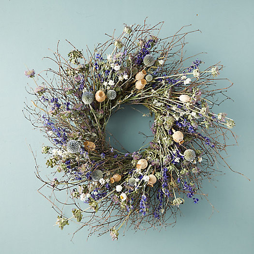 Preserved Blue Poppy Wreath | Terrain