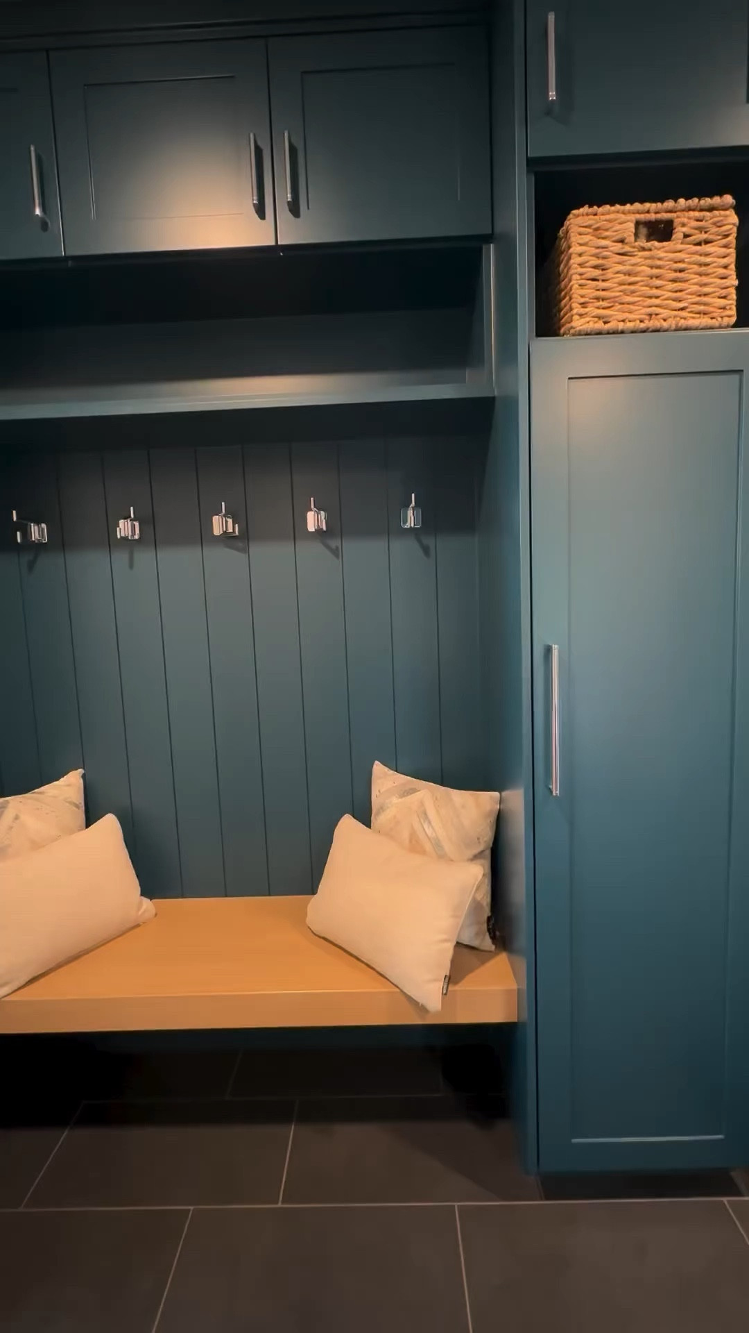 Everyone needs a little cowhide in their life 🤍 Our mudroom is very dark, so I went with lighter pillows and baskets to bring some light into the room! Our rug is from @ruggable and it’s a game changer, especially with the dogs constantly coming in and out of the door in our mudroom. Makes for an easy clean! Our hooks for coats and bags swivel making it easier to hang multiple items on one hook! 




Mudroom finds, mudroom decor, my home design, home finds  

#LTKhome #myhometour #myhomebuild #myhomedesign #myhomeview #welcometomyhouse #intentionaldesign #bolddesign #organicmodern #ranchhomedecor #westernhomedecor 

#LTKVideo #LTKHome #LTKStyleTip