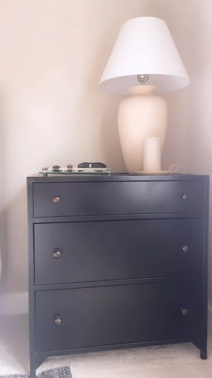 Primary bedroom decor ideas, neutral bedroom, dark nightstand, black nightstand, king bed frame, neutral bedding, Target home decor, fall home style, affordable area rug, long pillow, lumbar pillow, transitional home, modern European home design, traditional home decor, Burke decor Belmont nightstand, threshold for studio McGee ceramic pillar candle holder

#LTKunder100 #LTKhome #LTKCon