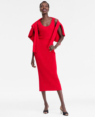 Women's Embellished Sweater Skirt, Macy's Exclusive | Macy's