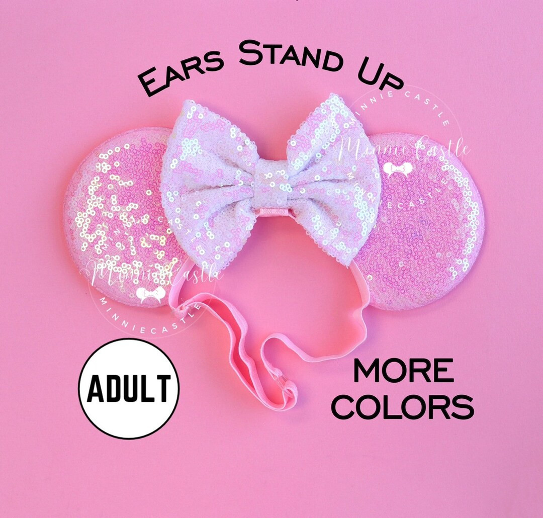 Minnie Ears Candy Pink Mickey Ears Women Adult Mouse Ears - Etsy | Etsy (US)
