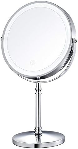 AMZTOLIFE 8" Lighted Makeup Mirror, 10X Makeup Mirror with Lights, Double Sided Dimmable Magnifyi... | Amazon (US)