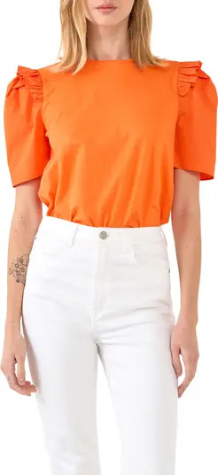 English Factory Mini Ruffle Puff Sleeve T-Shirt | Nordstrom | Nordstrom