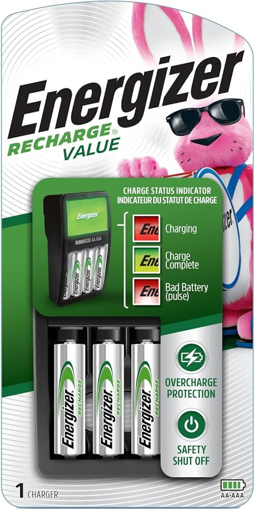 Energizer Rechargeable AA and AAA Battery Charger with 4 Rechargeable AA Batteries, Recharge Valu... | Amazon (US)