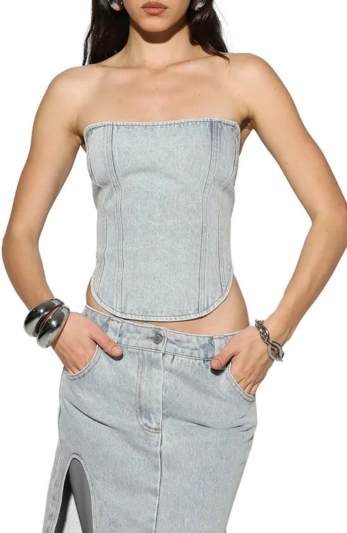 BY.DYLN Zayne Denim Corset Top | Nordstrom | Nordstrom
