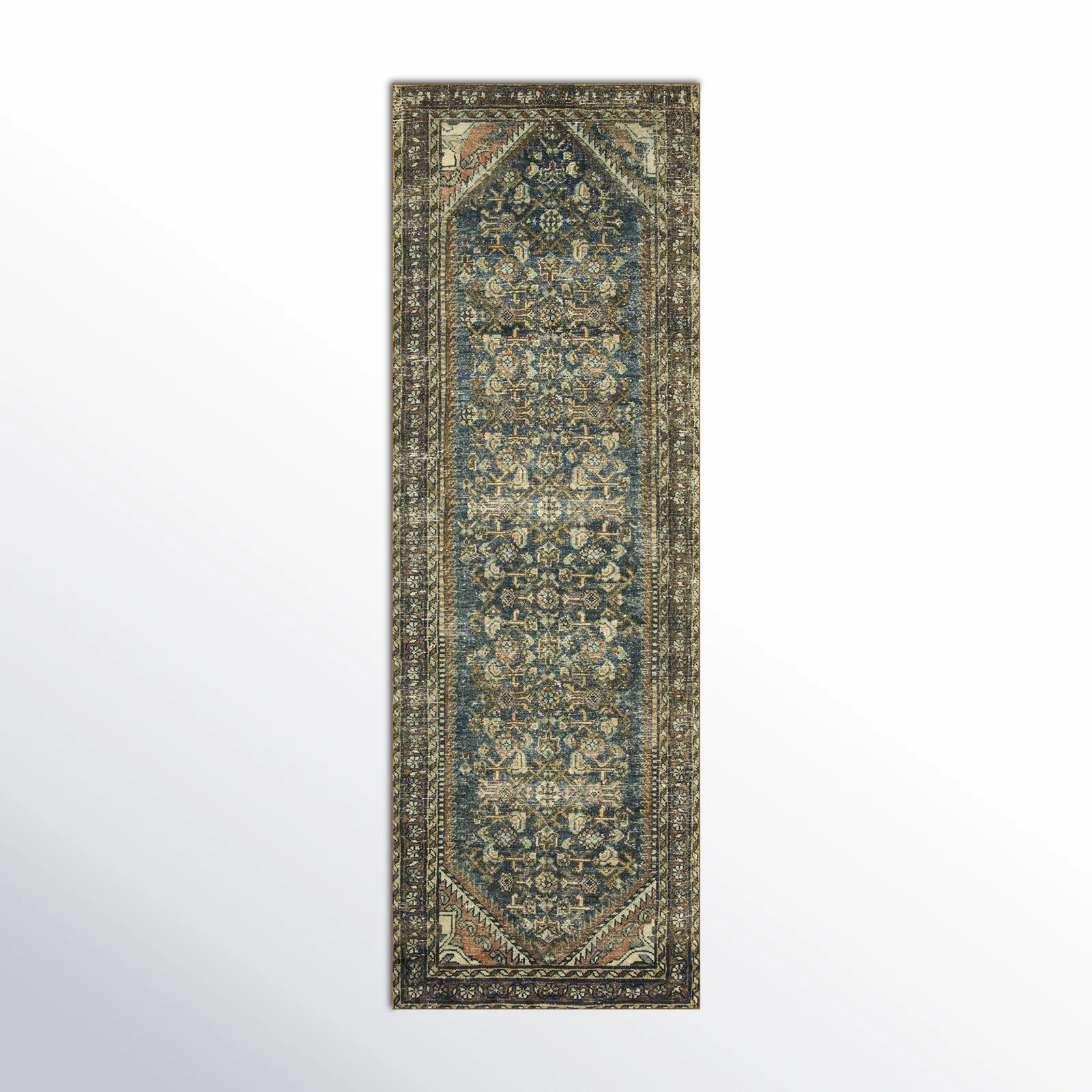 Magnolia Home By Joanna Gaines X Loloi Banks Machine Washable Denim / Clay Area Rug | Birch Lane