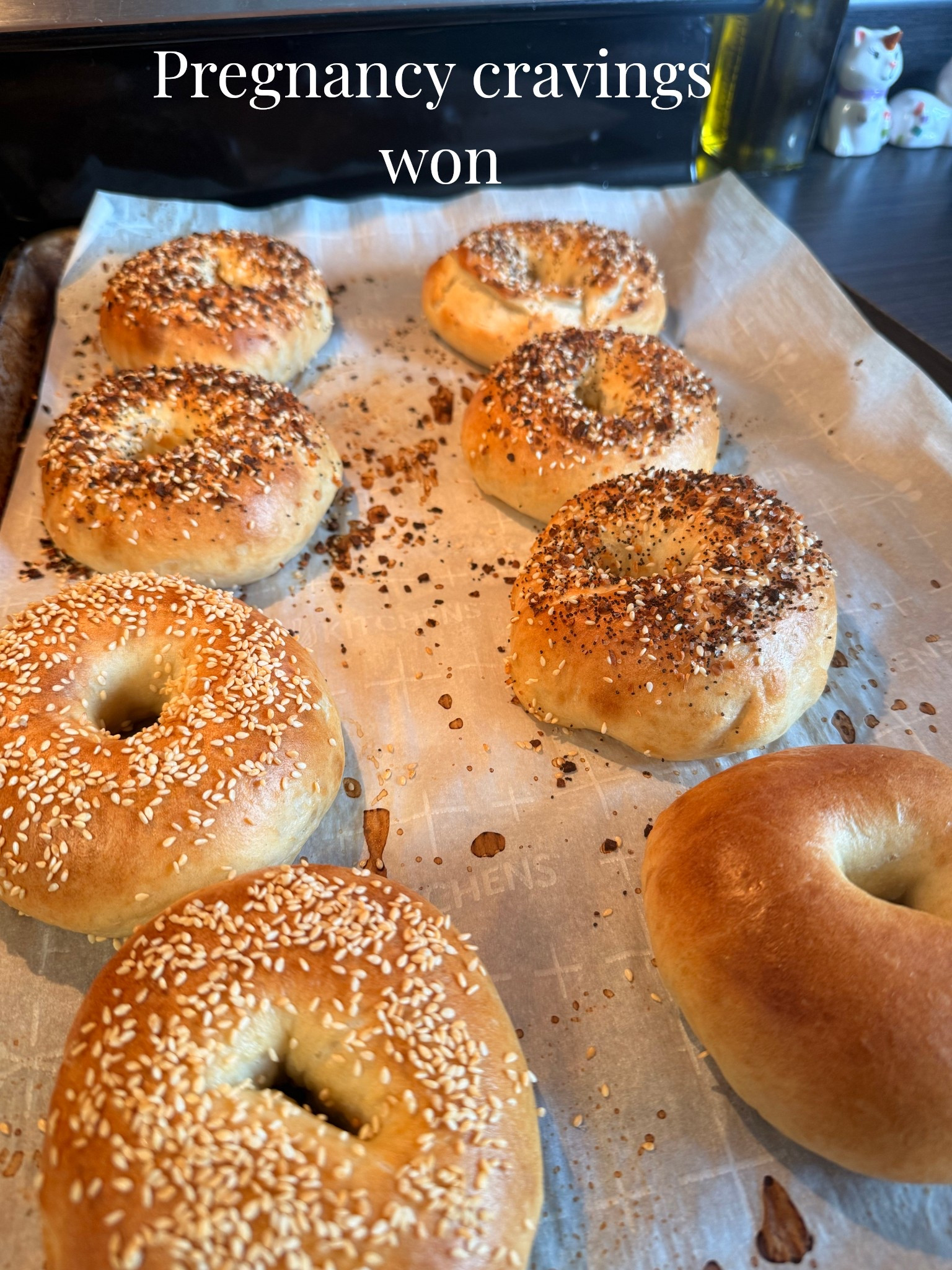 New York style bagels✨🤍

#bagels #breakfast #pregnancy 

#LTKBump #LTKfoodie #LTKmomlife