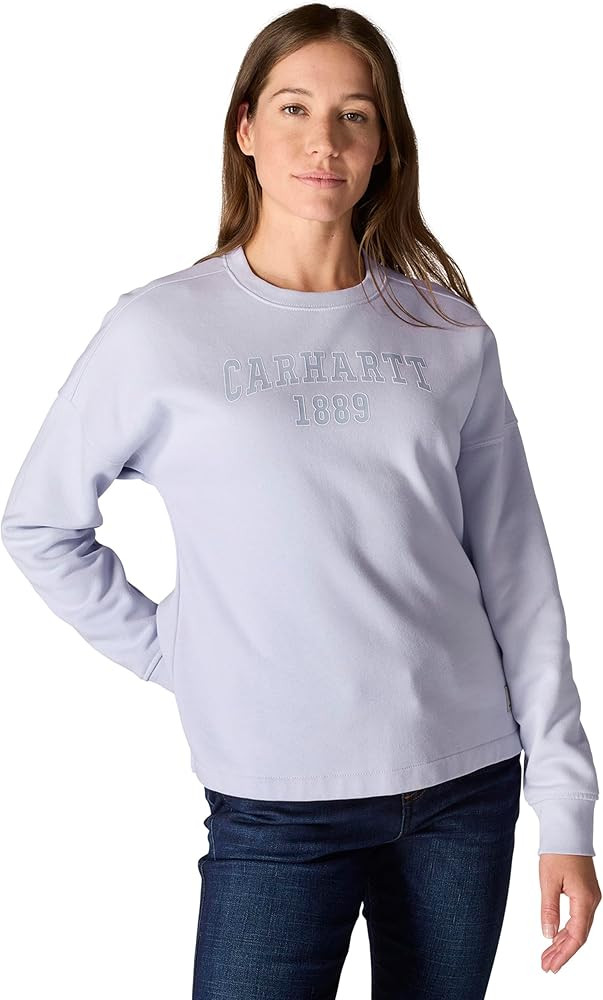 Carhartt Women's Loose Fit Midweight Graphic Sweatshirt, Mica, Large at Amazon Women’s Clothing... | Amazon (US)