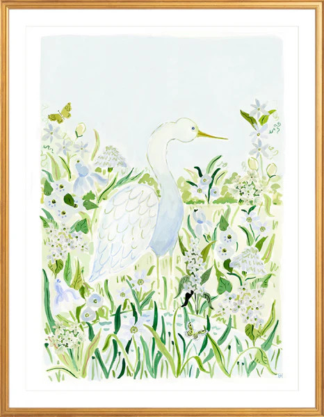 The "White Egret Garden" Fine Art Print | Evelyn Henson