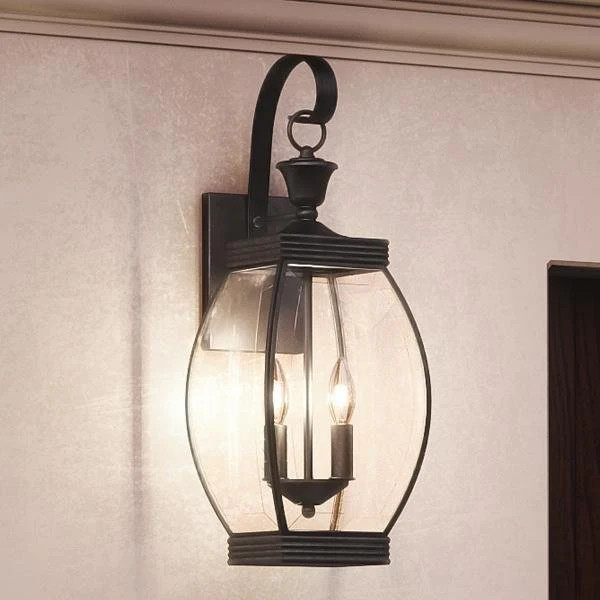 UQL1171 Colonial Outdoor Wall Light, 21"H x 7.5"W, Medieval Bronze Finish, Manchester Collection | Urban Ambiance, Inc.