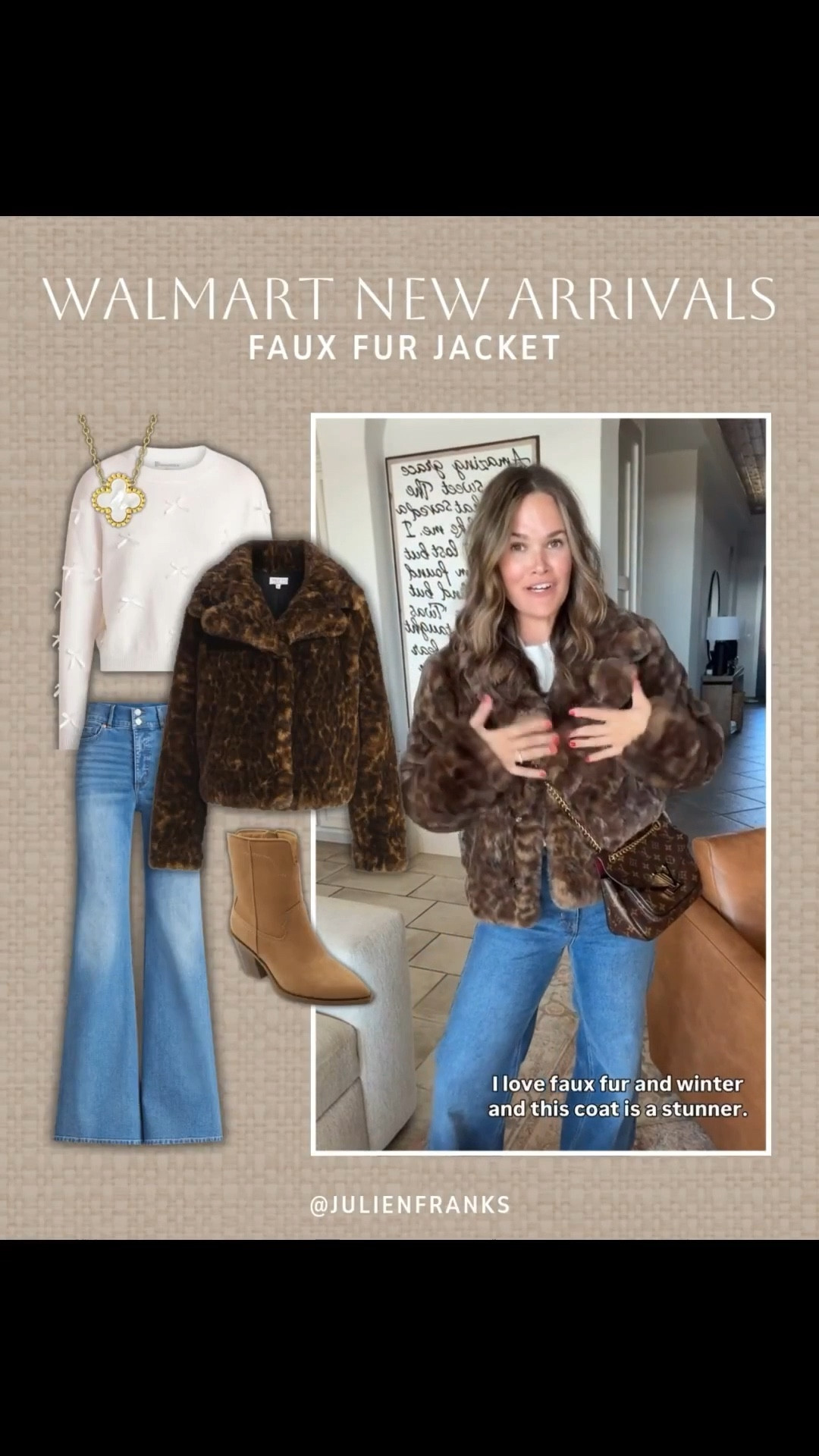 The coziest faux fur jacket from Walmart! 🤎 I love faux fur for winter, and this jacket is so stunning. The perfect layering piece this season!

#walmartfinds #fauxfur #furjacket #leopardprint #denim #widelegjeans #sweaters #winteroutfit #casualoutfit #layeringpiece #closetstaples

#LTKFindsUnder50 #LTKHoliday #LTKSeasonal