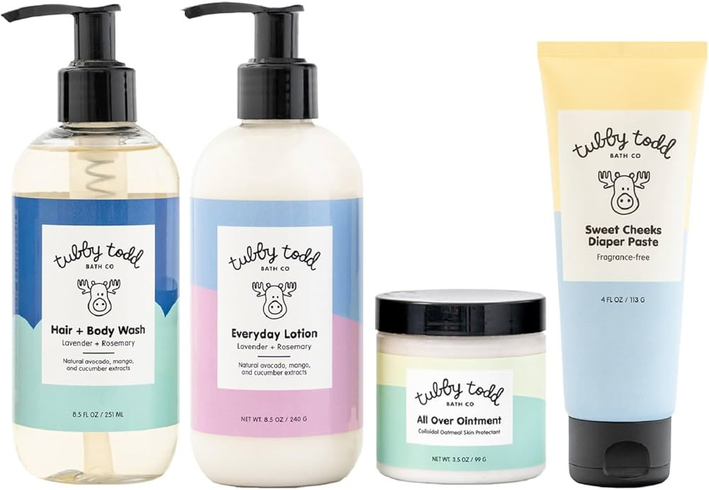 Tubby Todd Baby Bath & Skincare Kit - The Baby Bundle - Baby Shampoo and Body Wash, Everyday Loti... | Amazon (US)