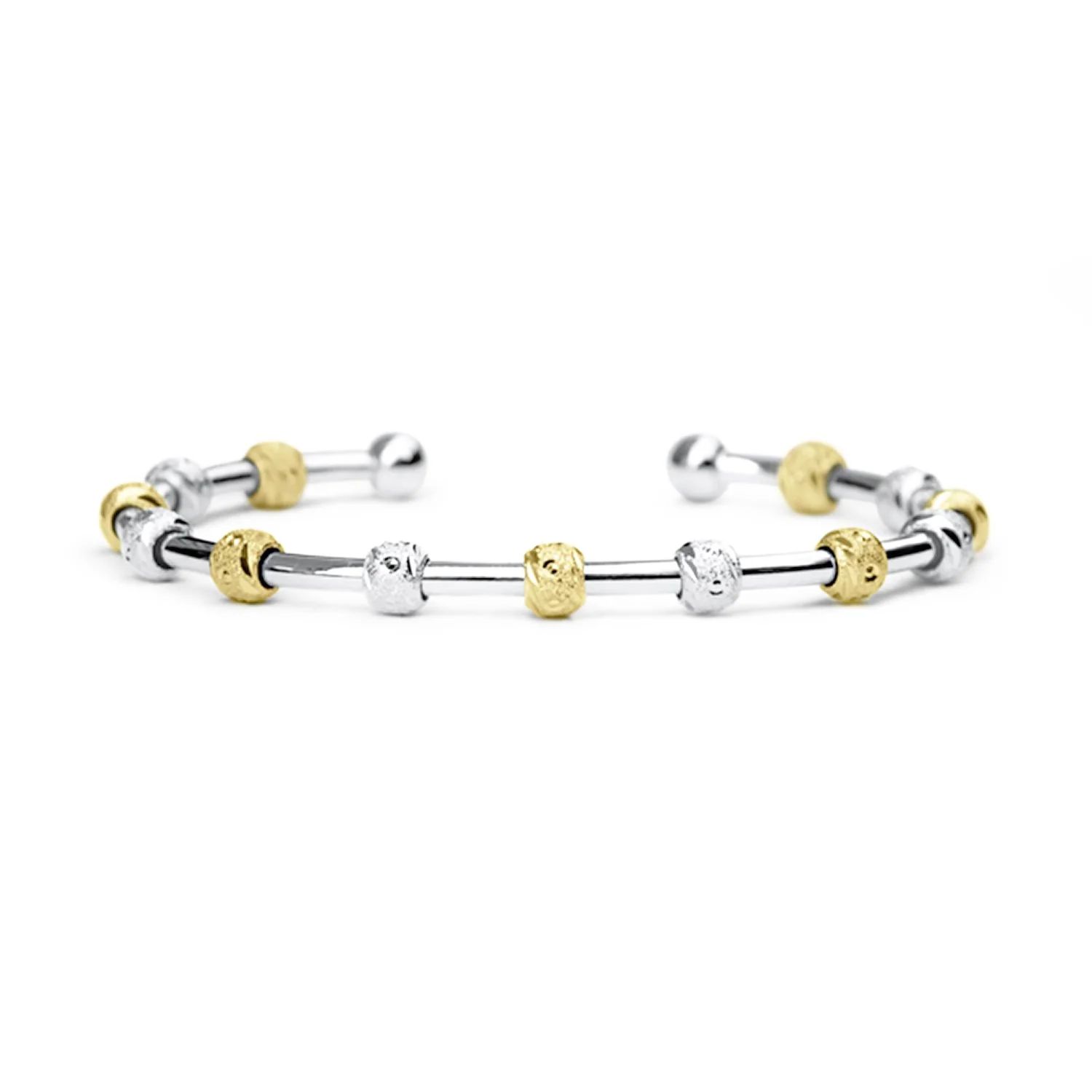 Golf Goddess Two-Tone Silver and Gold Stroke Counter Bracelet | Chelsea Charles Jewelry