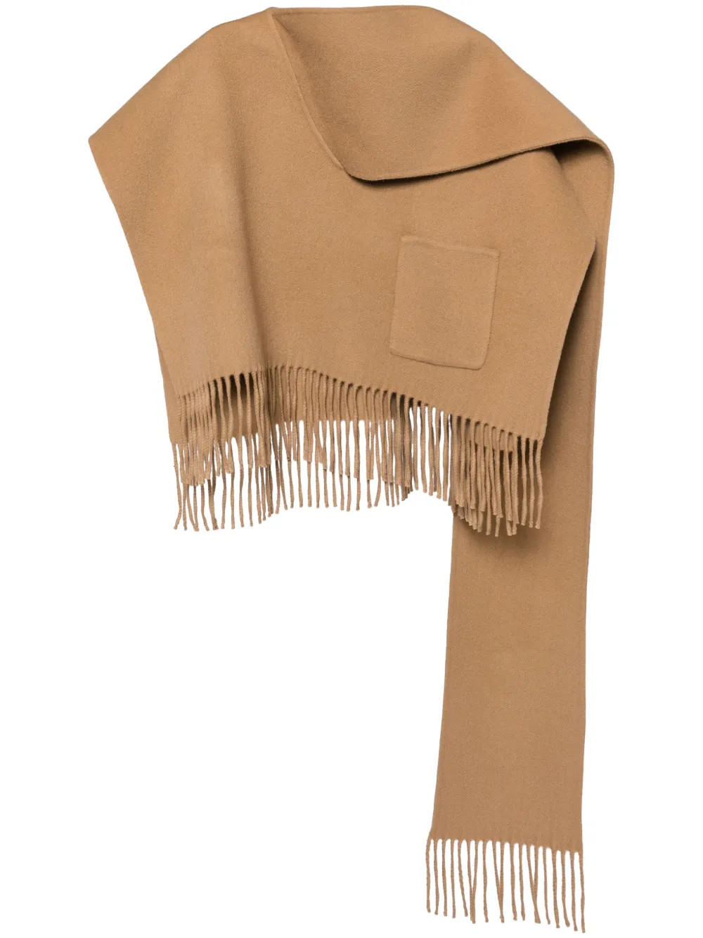 fringed muffler poncho | Farfetch Global