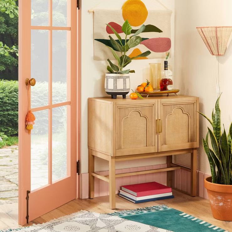 Reseda Pencil Rattan Console Table Natural - Opalhouse™ designed with Jungalow™ | Target