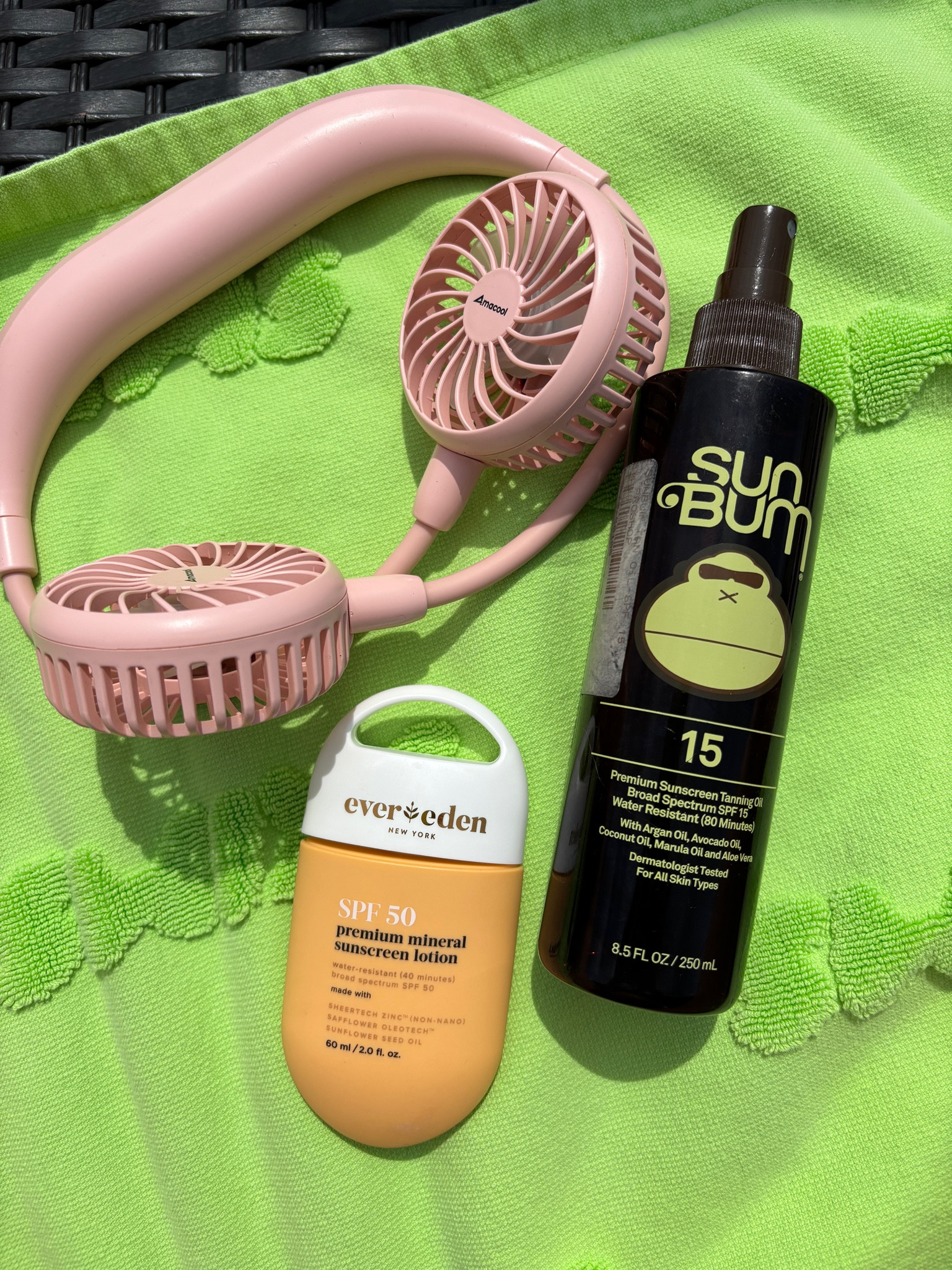 Summer by the water essentials!! A fan to keep cool and SPF sunscreen bc duh! 

#LTKFindsUnder100 #LTKSeasonal #LTKSwim