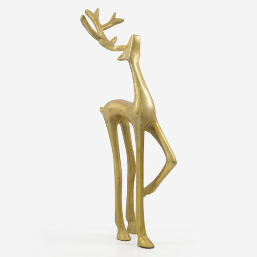 Gold Tone Reindeer Ornament 39x18cm | TK Maxx