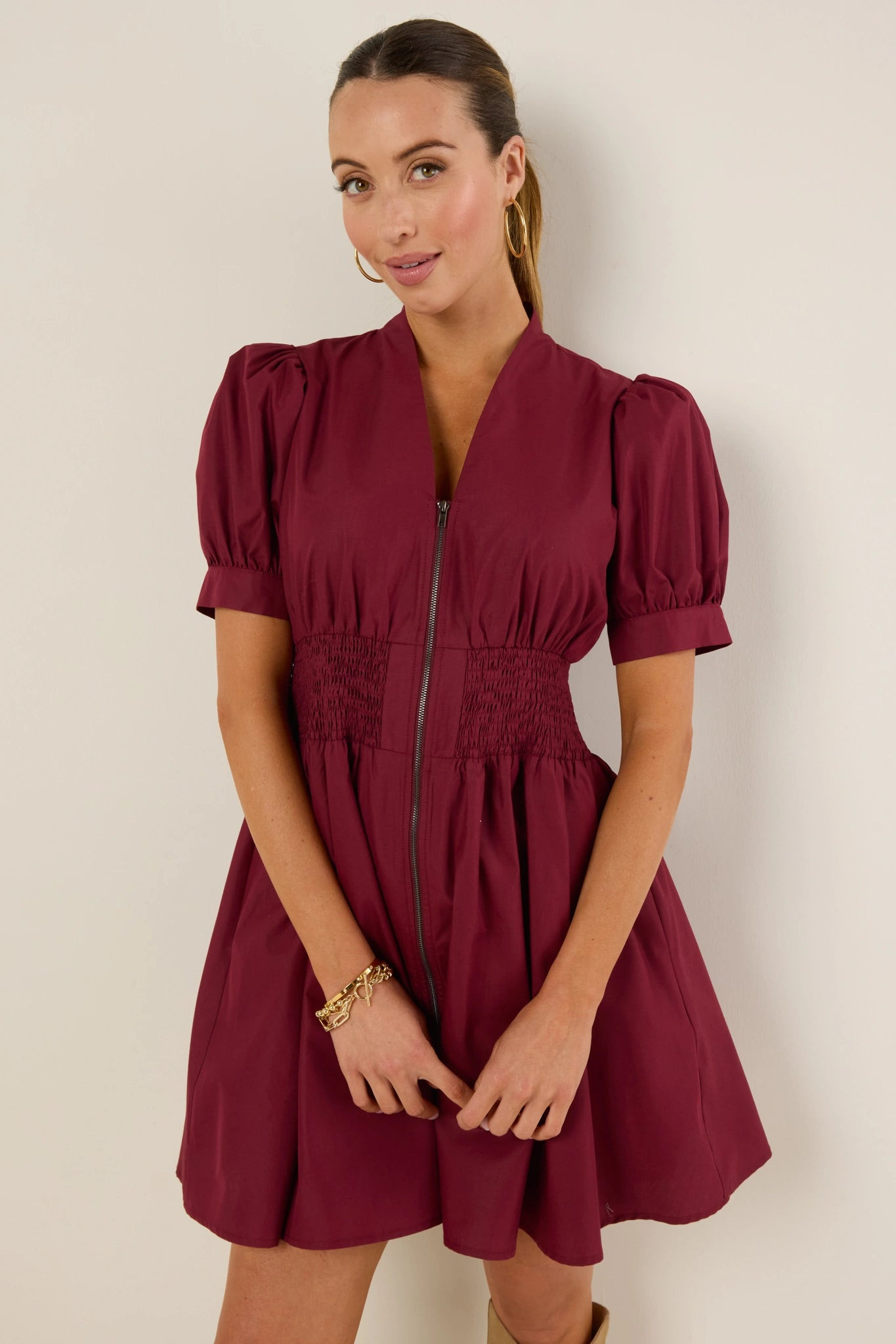 Audra Dress- Maroon | Avara