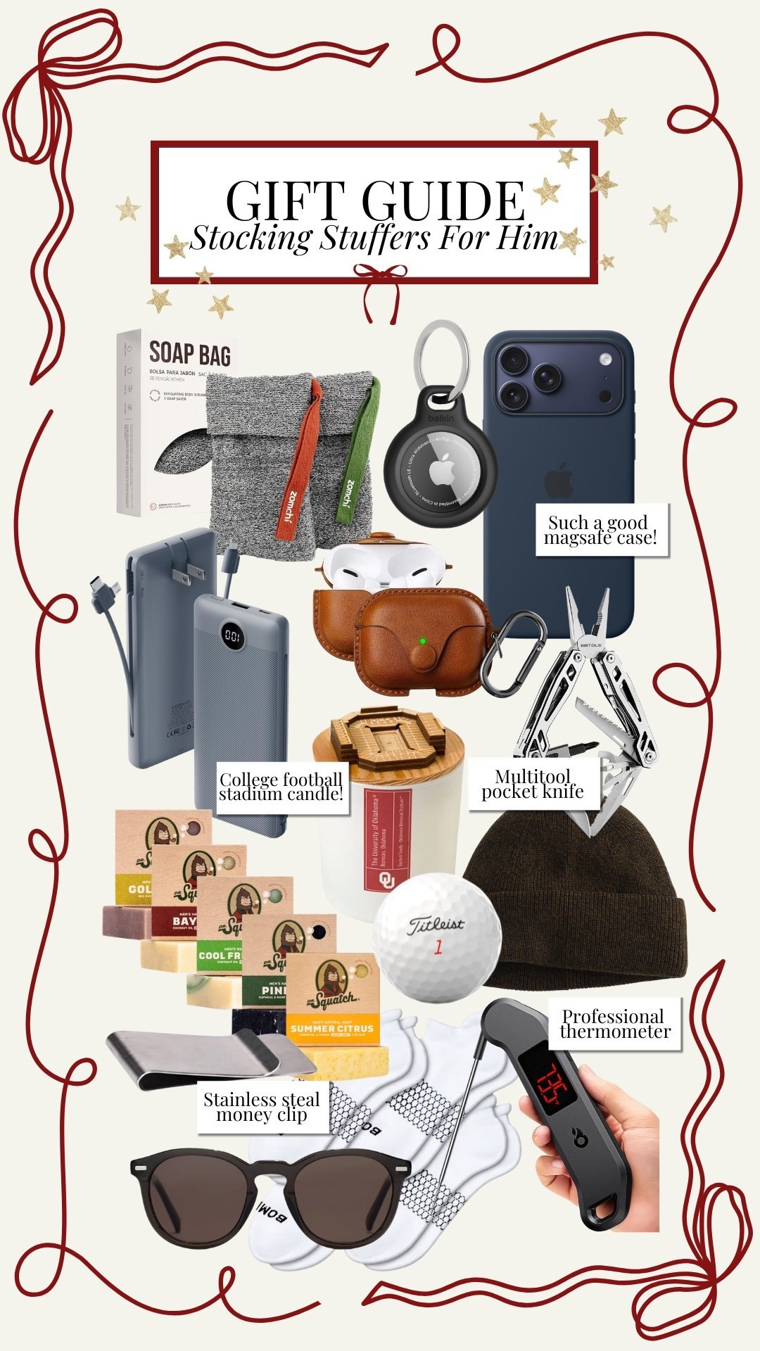 Gift Guide - Stocking Stuffers for Him!

Gift guides, christmas gifts, Black Friday shopping, gifts for him, stocking stuffers

#LTKCyberWeek #LTKHoliday #LTKGiftGuide