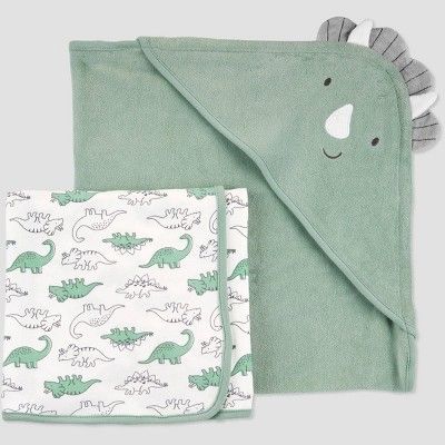 Baby Boys' Dino Bath Towel Set - Just One You® made by carter's Brown | Target